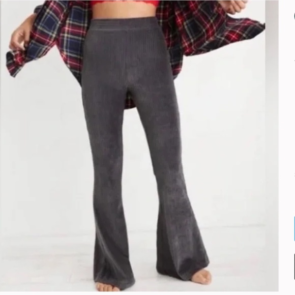 Aerie Groove On Velour Rib Flared High Rise Pants Size Women's size XL - Picture 1 of 6